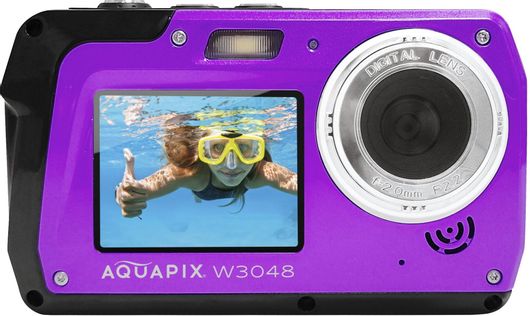 Compact Φωτογραφική Μηχανή EasyPix Aquapix W3048 Edge 13MP με Οθόνη 3" & Ανάλυση Video 2688x1520 pixels Μοβ