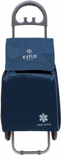 Καρότσι Λαϊκής Estia Ecomax Υφασμάτινο Πτυσσόμενο Μπλε 35x31x96cm