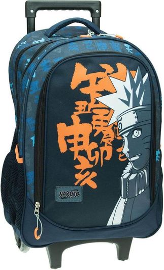 Σχολική Τσάντα Τρόλεϊ Δημοτικού Gim 5204549154544 Gim Naruto Letters 3 Θέσεων 