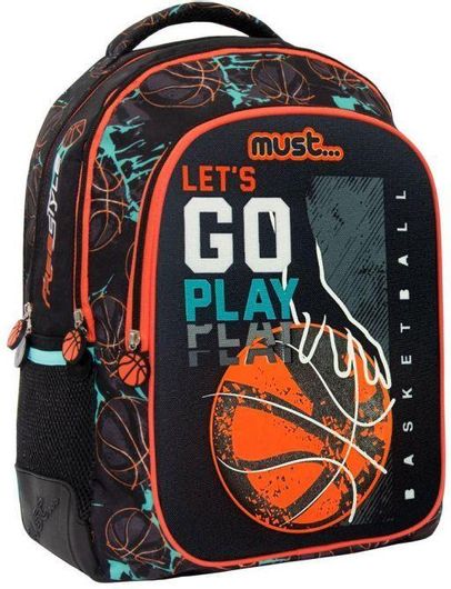 Σχολική Τσάντα Πλάτης Δημοτικού Must 584972 Basketball Lets Go Play