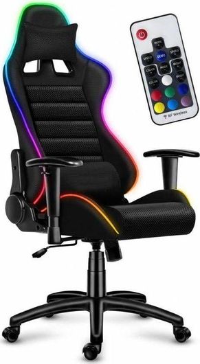 Καρέκλα Gaming UT-C1580Led Δερματίνης με RGB Φωτισμό Μαύρο