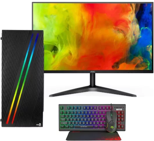 Desktop PC Vengeance Bundle Strike-X Ryzen 3-3200G / 8GB / 240GB SSD / No OS με Οθόνη 22″ FHD Πληκτρολόγιο & Ποντίκι