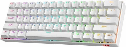 Redragon K530 Draconic Pro Ασύρματο Gaming Μηχανικό Πληκτρολόγιο 60% με Custom Brown διακόπτες & RGB φωτισμό Αγγλικό USΛευκό