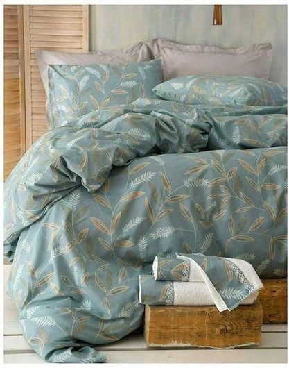 Σετ Μαξιλαροθήκες Rythmos Florina με Φάσα 50x70cm Μέντα