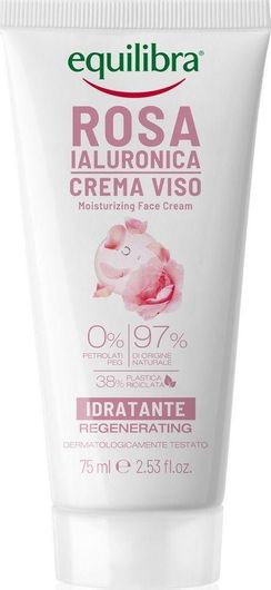 Κρέμα Προσώπου Equilibra Ενυδατική με Υαλουρονικό Οξύ & Ροδόνερο 75ml