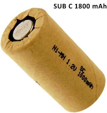Επαναφορτιζόμενη Μπαταρία TC Battery Sub-C Ni-MH 1800mAh 1.2V 1τμχ