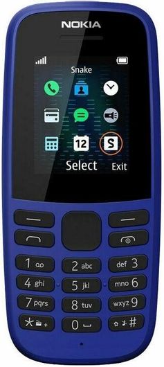 Κινητό Απλής Χρήσης Nokia 105 2019 Dual SIM με Κουμπιά Ελληνικό Μενού Μπλε