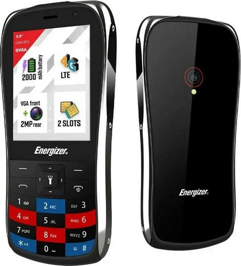 Κινητό Απλής Χρήσης Energizer E284S Dual SIM 64MB / 128GB με Κουμπιά Μαύρο