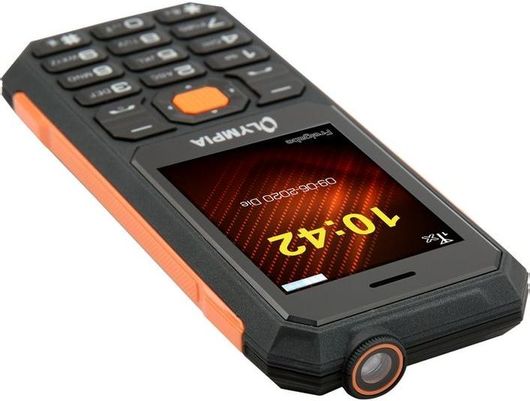 Κινητό Απλής Χρήσης Olympia Active Dual SIM με Κουμπιά Black / Orange