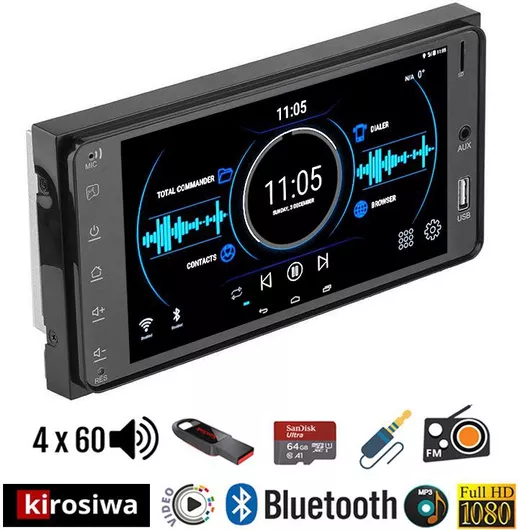 Ηχοσύστημα Αυτοκινήτου Kirosiwa για Nissan Note Bluetooth / USB / WiFi / GPS με Οθόνη Αφής 7"