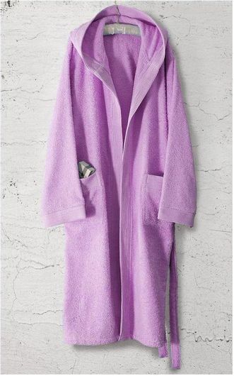 Μπουρνούζι Rythmos Amadeus με Κουκούλα Medium Λιλά