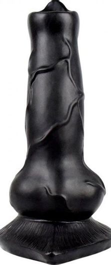 Dildo Animalorny Σκύλου με Βεντούζα Dog Cock 12x4cm with Suction Cup Μαύρο