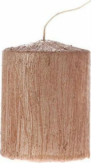 Διακοσμητικό Κερί Iliadis Παραφίνης Κύλινδρος Μπρονζέ 6x8cm 56956 710017