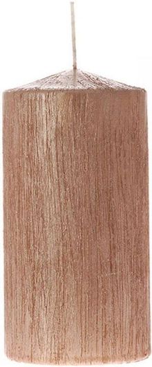 Διακοσμητικό Κερί Iliadis Παραφίνης Κύλινδρος Μπρονζέ 7x14cm 56980 710018