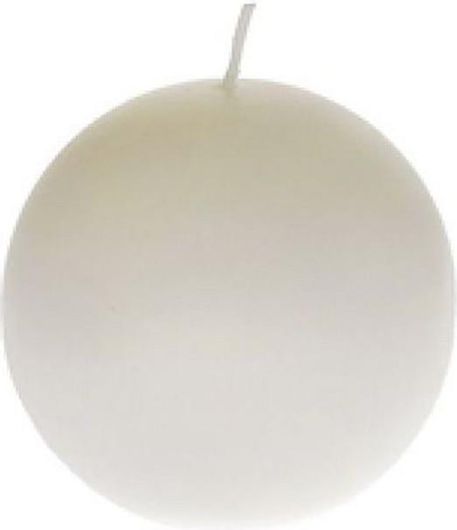 Διακοσμητικό Κερί Iliadis Παραφίνης Μπάλα Λευκό 8x8cm 16522 710009
