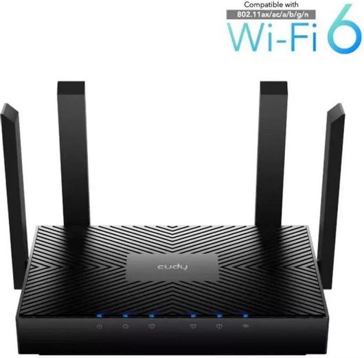 Router Cudy WR3000 Ασύρματο Wi‑Fi 6 με 4 Θύρες Gigabit Ethernet