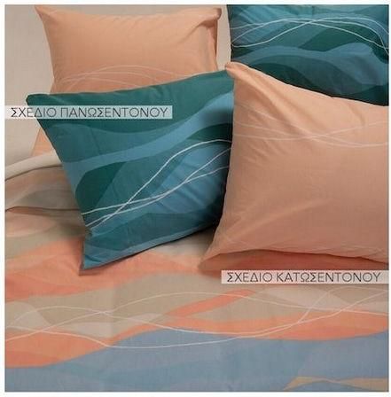 Σετ Μαξιλαροθήκες Melinen Shels 50x70cm Petrol Σχέδιο Πανωσέντονου