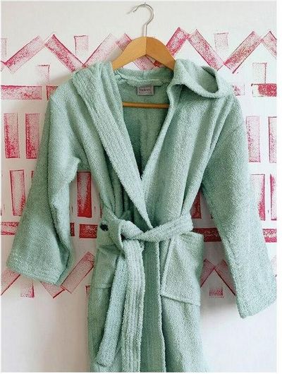 Μπουρνούζι Melinen με Κουκούλα XXLarge σε Γαλάζιο Χρώμα 420gr / m²