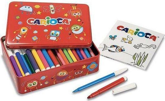 Μαρκαδόροι Ζωγραφικής Carioca 100 Color Kit Red Πλενόμενοι σε Κουτί 100τμχ