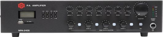 Ενισχυτής Εγκαταστάσεων Show MPA-240S Ολοκληρωμένος με 4 Ζώνες & Σύνδεση USB