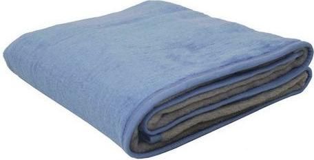 Κουβέρτα Viopros Βελουτέ Μονή 160x220cm Σιέλ / Γκρι