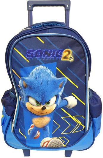 Σχολική Τσάντα Τρόλεϊ Δημοτικού Gim Sonic Πολυθεσιακη Μπλε