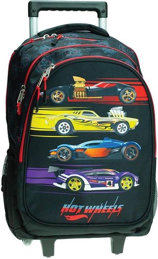Σχολική Τσάντα Τρόλεϊ Δημοτικού Gim Hot Wheels Πολύχρωμο