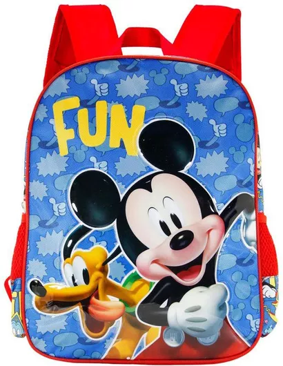 Σχολική Τσάντα Πλάτης Δημοτικού Karactermania Mickey and Pluto 39x12x29cm Μπλε