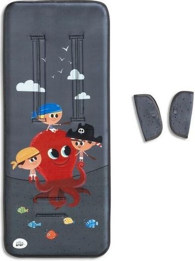 Κάλυμμα Καροτσιού Interbaby Αντιιδρωτικό Pirata 34x84cm Γκρι