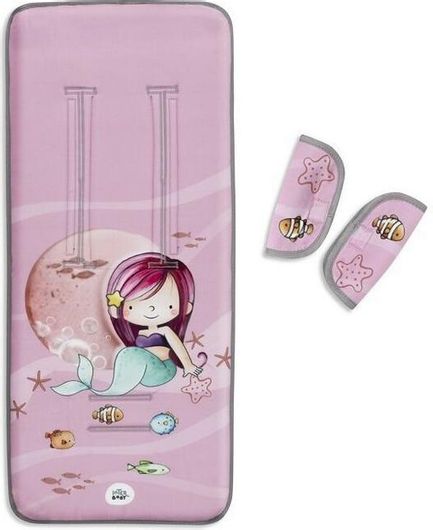 Κάλυμμα Καροτσιού Interbaby Αντιιδρωτικό Sirena 34x84cm Ροζ