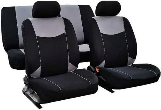 Καλύμματα Σετ Αυτοκινήτου 10τμχ Πολυεστερικά Μαύρο