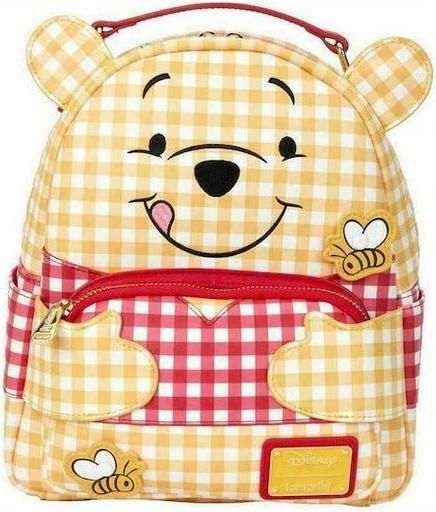 Παιδική Τσάντα Πλάτης Loungefly Winnie The Pooh Gingham Κίτρινο 