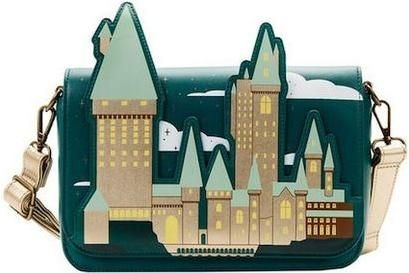 Παιδική Τσάντα Ώμου Loungefly Harry Potter Golden Hogwarts Castle Πράσινο 