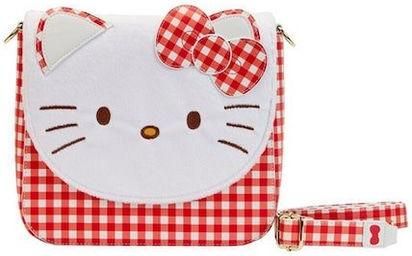 Παιδική Τσάντα Ώμου Loungefly Hello Kitty Gingham Κόκκινο 