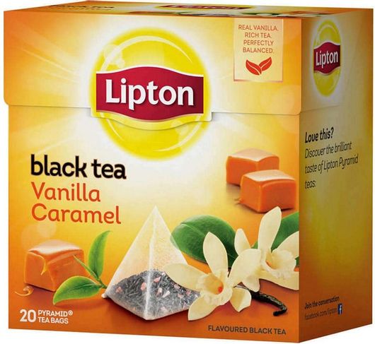 Τσάι Lipton Μαύρο Βανίλια & Καραμέλα 20 Φακελάκια