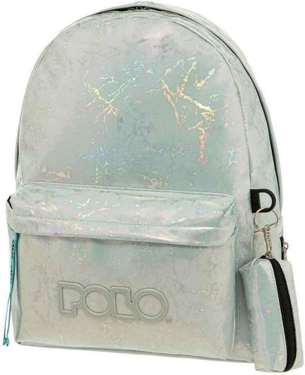 Σχολική Τσάντα Πλάτης Δημοτικού Polo Marble Γκρι