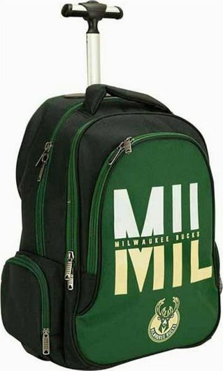 Σχολική Τσάντα Τρόλεϊ Δημοτικού Back Me Up Milwaukee Bucks Πράσινο
