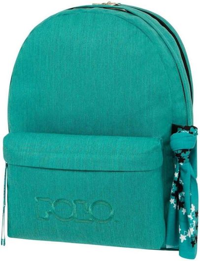 Σχολική Τσάντα Πλάτης Γυμνασίου / Λυκείου Polo Original Double Scarf Τιρκουάζ