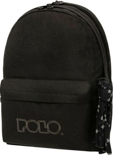 Σχολική Τσάντα Πλάτης Γυμνασίου / Λυκείου Polo Original Double 600D Μαύρο
