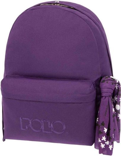 Σχολική Τσάντα Πλάτης Γυμνασίου / Λυκείου Polo Original Scarf Μοβ 