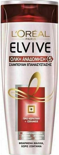 L'Oreal Paris Elvive Total Repair 5 Σαμπουάν Αναδόμησης/Θρέψης & Λάμψης για Εύθραυστα Μαλλιά 400ml