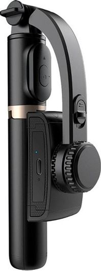 Selfie Stick Techsuit Q08 με Bluetooth / Τηλεχειριστήριο Μαύρο