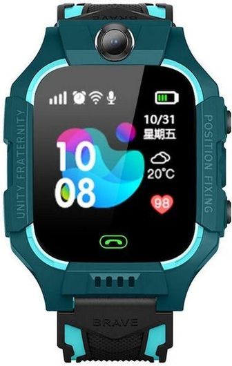 Smartwatch Παιδικό με Λουράκι από Καουτσούκ / Πλαστικό Πράσινο