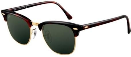 Γυαλιά Ηλίου Ray Ban Clubmaster με Ταρταρούγα Κοκκάλινο Σκελετό Καφέ