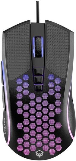 Gaming Ποντίκι Meetion Honeycomb GM015 RGB 6400 DPI Μαύρο
