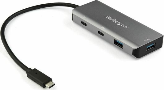 USB 3.1 Hub StarTech 4 Θυρών με Σύνδεση USB-C Ασημί