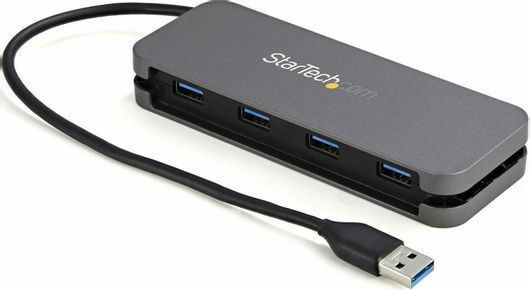USB 3.0 Hub StarTech 4 Θυρών με Σύνδεση USB-A Ασημί