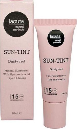 Αντηλιακό Χειλιών Laouta Natural Products Sun-Tint SPF15 με Χρώμα Dusty Red 10ml