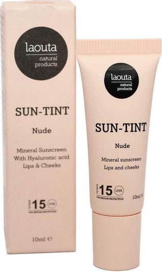 Αντηλιακό Χειλιών Laouta Natural Products Sun-Tint SPF15 με Χρώμα Nude 10ml