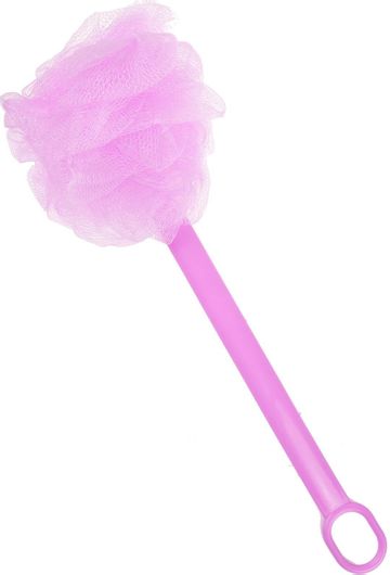 Σφουγγάρι Σώματος Δίχτυ με Πλαστική Λαβή Ροζ